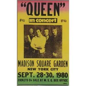  Queen Madison Square Garden Concert Poster