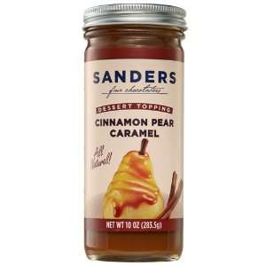 Sanders Cinnamon Pear Caramel dessert topping 10 oz. glass jar 