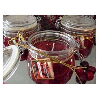  Black Cherry Scented Glass Gel Preserve Jar Candle 16 Oz 