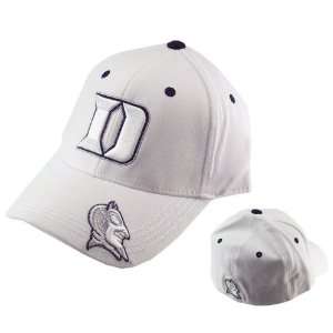 Duke Blue Devils White Double Floss 1Fit Hat  Sports 