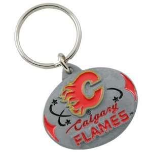  NHL Calgary Flames Pewter Logo Keychain