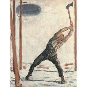   Oil Reproduction   Ferdinand Hodler   24 x 32 inches   the lumberjack