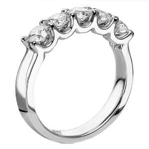  Diamond Anniversary Wedding Ring in 14k White Gold   Size 7 Jewelry