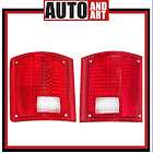 New Pair Set Taillight Taillamp Lens SAE and DOT Stamped Chevy GMC 