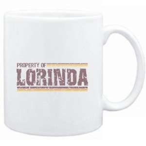  Mug White  Property of Lorinda   Vintage  Female Names 