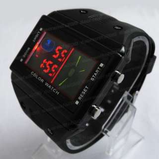 LED Digital display sport Electronic Black watch DM445B  