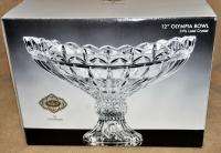   Shannon Crystal 12 Tall Olympia Bowl 24% Lead Crystal Poland Box Mint