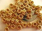 10 Bali Sterling Silver Vermeil Daisy Rope Spacer Beads 4mm