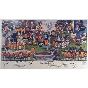  Pittsburgh Steelers Team Autographed Lithograph Sports 
