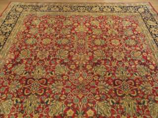 9x12 Very Fine Handmade Antique Persian Laver Kerman Wool Rug _Excell 