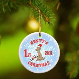  Personalized Puppys First Christmas Ornament