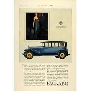  1927 Ad Antique Packard Six Eight Sedan Limousine Flapper 