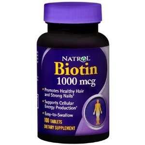  Natrol General Health Biotin 1,000 mcg 100 tablets Health 