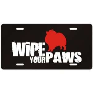 New  Keeshond / Wipe Your Paws  License Plate Dog 