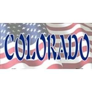 American Flag (Colorado) License Plate Plates Tags Tag auto vehicle 