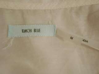 Kimchi Blue Size M Ivory Romantic Cotton Silk Shirt Top  