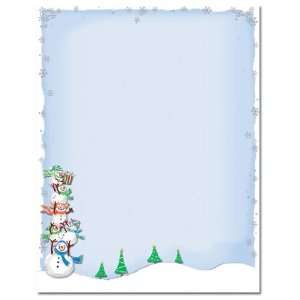  300 Stacked Snowman Letterhead Sheets 