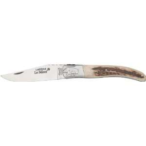   Laguiole Knives Stag Handle Le Select Engraved Boar