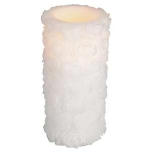  Gerson Everlasting Glow 4 by 9 Inch Carved Rose Flameless 
