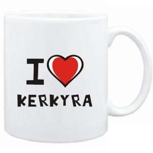 Mug White I love Kerkyra  Cities