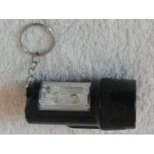  Dual Flashlight Key Ring  Black 