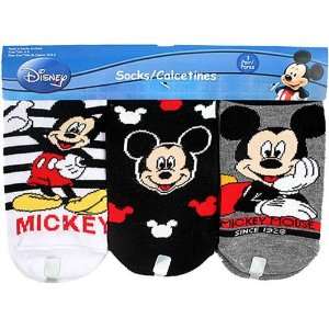  Disney Mickey Mouse Socks [Grey/White/Black] Toys & Games