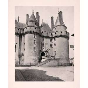 1906 Print Chateau Langeais Drawbridge France Medieval Castle Historic 