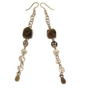   Earrings 05 Labradorite Quartz Stone Smiley Dangle Silver 4 Jewelry