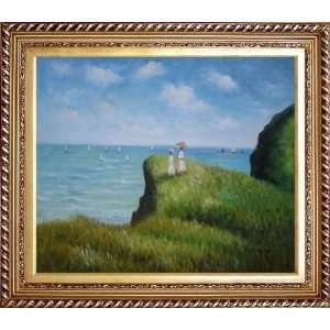  La promenade sur la falaise, Monet Reproduction Oil 