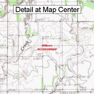  USGS Topographic Quadrangle Map   Millboro, South Dakota 