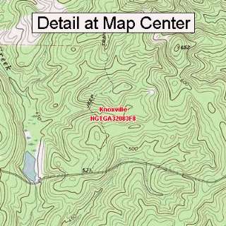  USGS Topographic Quadrangle Map   Knoxville, Georgia 