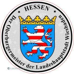 Hessen   Germany Seal Sticker   License Plate Decal