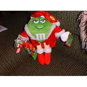   Plush 10 Christmas Green M&M Doll with light up Hat Toys & Games