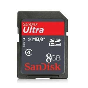 SanDisk High performance 8GB Ultra SD Card Class 4 20MB/s SDHC Memory 
