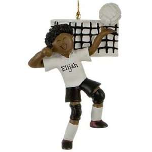 Personalized Ethnic Volleyball   Male Christmas Ornament  