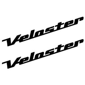  (2) Hyundai Veloster Vinyl Sticker badge BLACK 8 emblem 