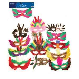  Party Masks   Asst. Styles Pack of 12 Health & Personal 