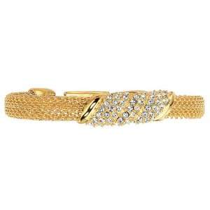  Swarovski Crystal Bangle with 24K Gold Jewelry