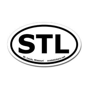  St. Louis, Missouri STL Oval Car Sticker Car Oval Sticker 