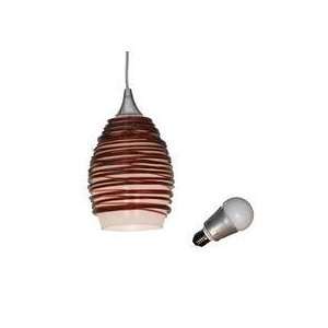  Adele Plum Glass Mini Pendant with 6 Watt LED Lamp