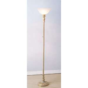  American Lighting 7551F Gold Finish Torchiere With Frosted 