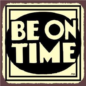  Be on Time Vintage Metal Art Service Retro Tin Sign