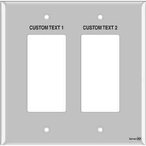 Engraved Switchplate with Light Switch Labels 2 Decora (nylon   midway 