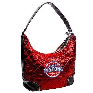  NBA Detroit Pistons Red Quilted Hobo Purse Sports 