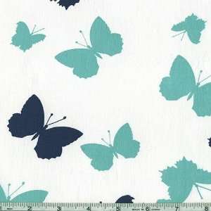  45 Wide Carnaby Street Butterflies Cobalt Fabric By The 