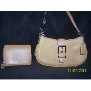  COACH Small Camel LEATHER Purse & AUTHENTIC COACH WALLET 