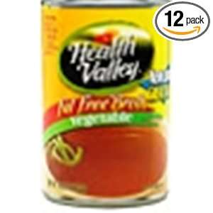 Health Valley Fat Free Vegetable Broth, 14.5 Ounce Cans (Pack of 12 