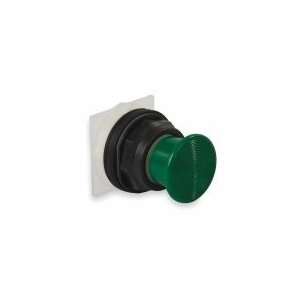  Square D Push Button, 30mm, Green, Plastic, Mushroom 