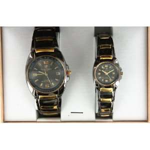 Charles Dumont of Paris   His and Her Watches ((Circular Dial Gunmetal 