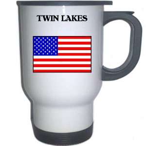  US Flag   Twin Lakes, Colorado (CO) White Stainless Steel 